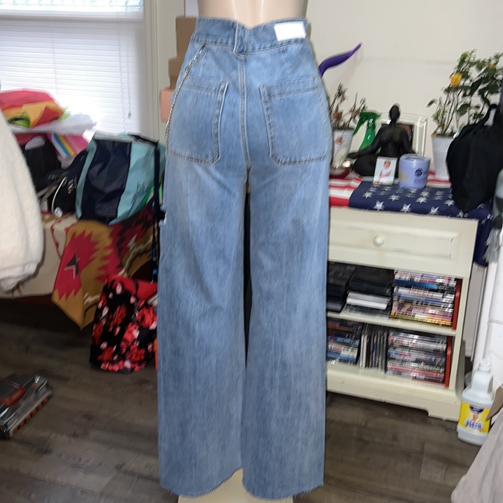 ZEE GEE WHY- “INDIGO RAIDER” wide leg size 27 for free people - Picture 2 of 11